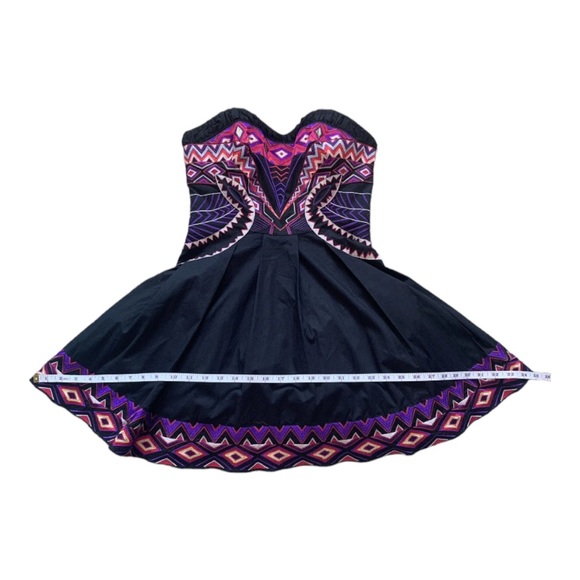 Karen Millen Aztec Embroidered Mini Dress Size 10 - Picture 11 of 13
